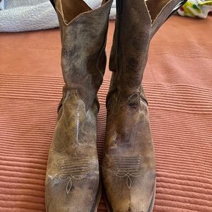 Men’s Justin brown leather boots sz 10